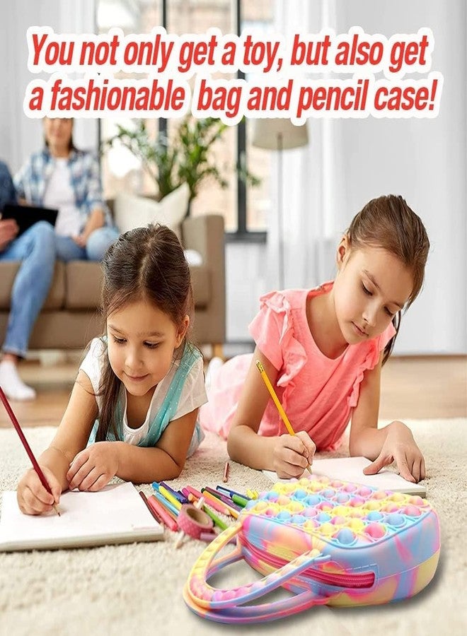 4AJ BAZAAR Sling Bag Toy for Girls Kids, Pop It Bag for Girls, Pop It Fidget Toy Shoulder Bag Stress Relief Toy (SLINGBAG-PURSE-2IN1-MULTI) - Image 3